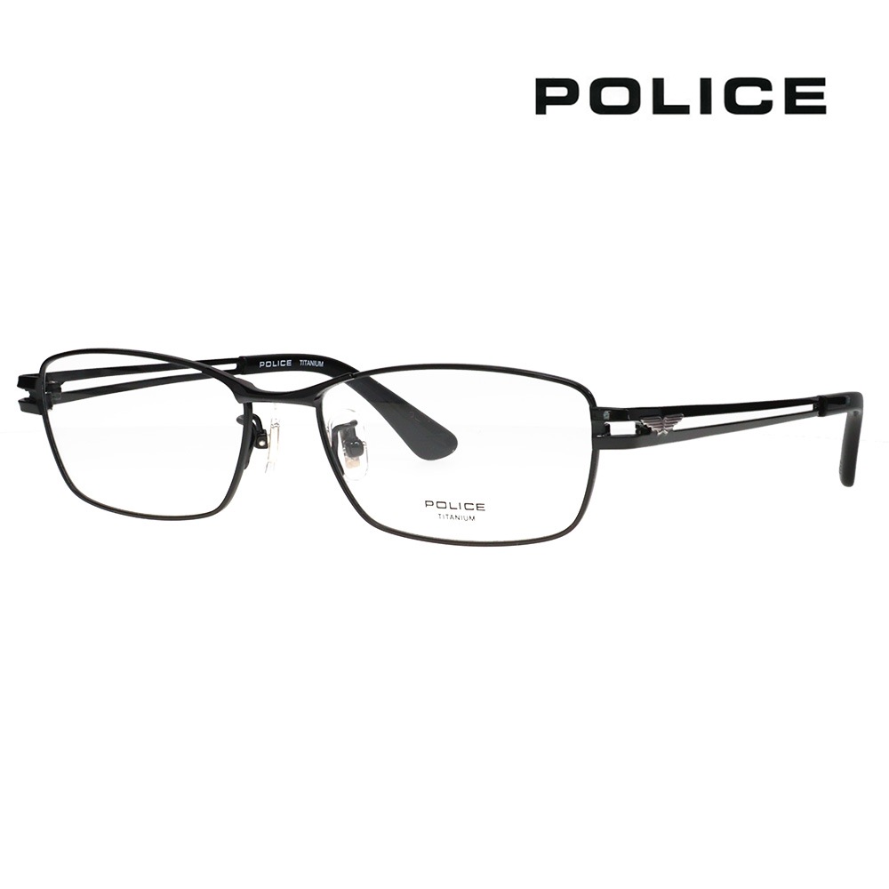 VPLR32J 0530 55 POLICE メンズ スクエア チタン ジャパンモデル