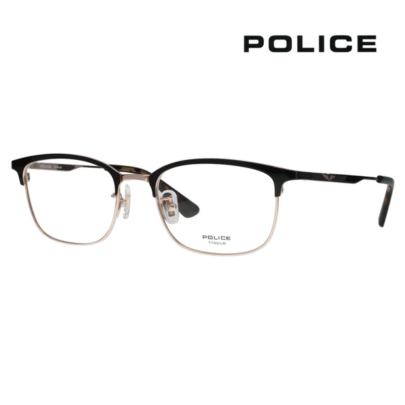 VPLR36J 0K1G 52 POLICE メンズ ウェリントン メタルブロー チタン ジャパンモデル