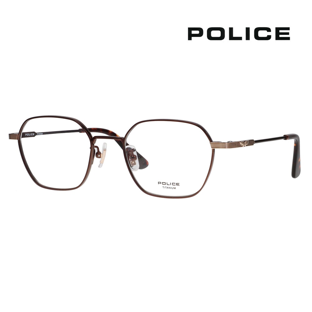 VPLR37J 0C1R 50 POLICE メンズ ヘキサゴン ワイドリム ジャパンモデル