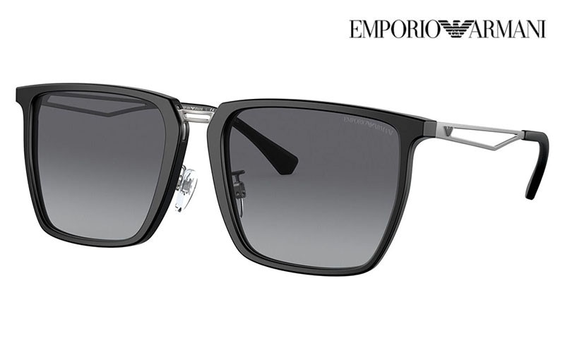 EA4196D 5001T3 57 EMPORIO ARMANI エンポリオアルマーニ サングラス メタル スクエア メンズ アジアンモデル 偏光 　