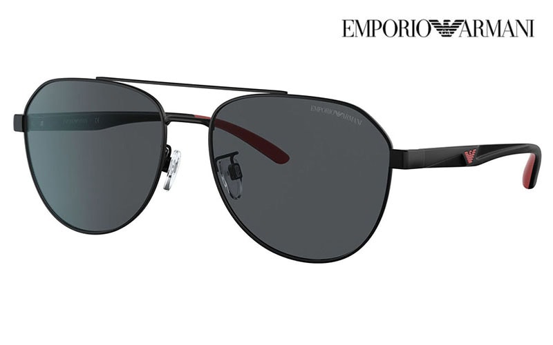 EA2129D 300187 59 EMPORIO ARMANI エンポリオアルマーニ サングラス メタル パイロット メンズ アジアンモデル　