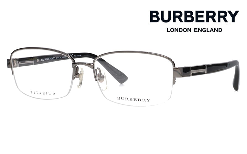 BE1242T 1003 55 バーバリー メガネ 眼鏡 チタン チタニウム ナイロール スクエア メンズ