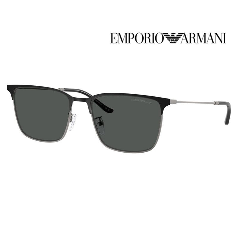 EA2164D 300187 57 EMPORIO ARMANI エンポリオアルマーニ サングラス メタル レクタングル メンズ アジアンモデル 　|商品検索