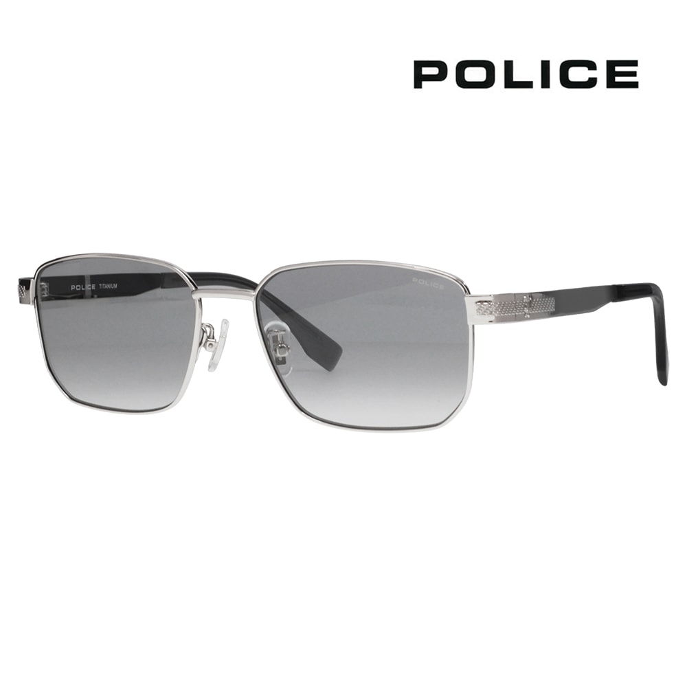 SPLT66J 0583 57 ポリス POLICE サングラス スクエア チタン