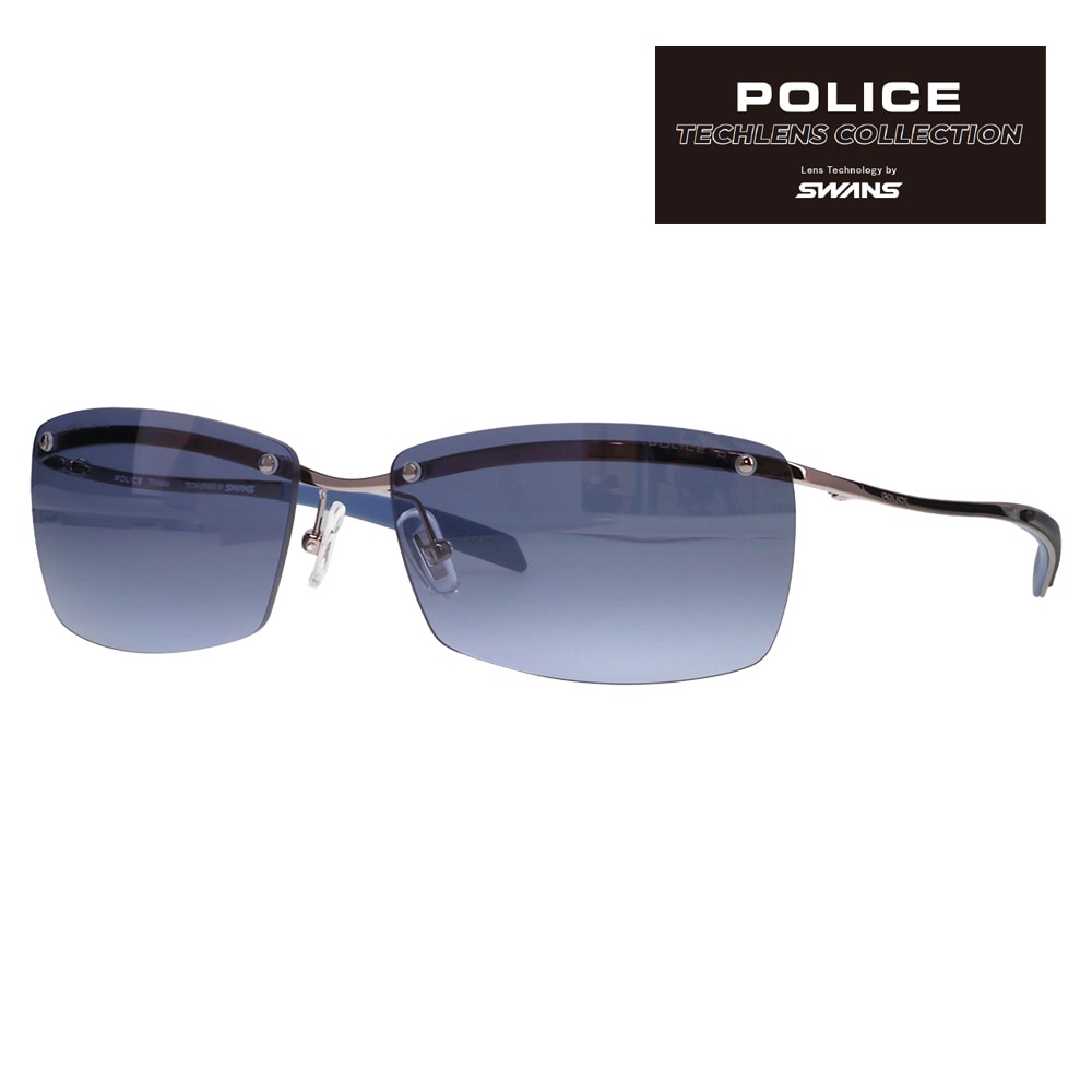 SPLT77J 568P 60 ポリス POLICE サングラス スクエア チタン
