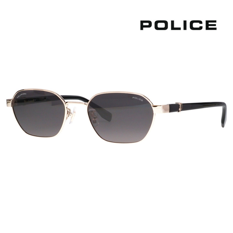 SPLT74J 300P 53 ポリス POLICE サングラス 多角形 メタル メンズ 偏光 