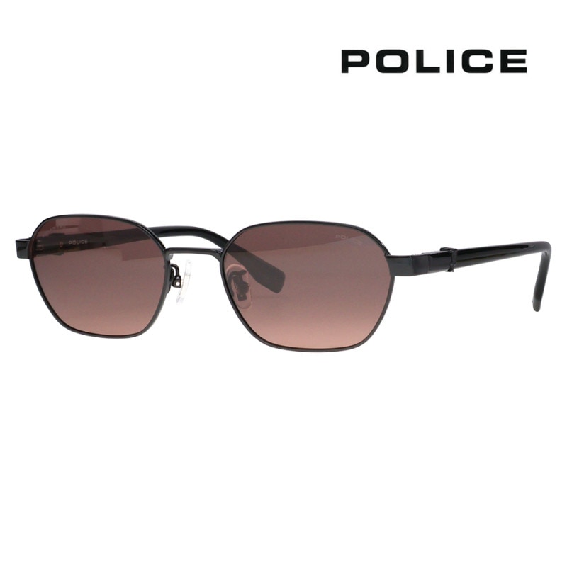 SPLT74J 530P 53 ポリス POLICE サングラス 多角形 メタル メンズ 偏光 