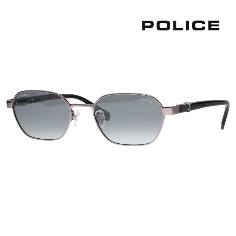 SPLT74J 568P 53 ポリス POLICE サングラス 多角形 メタル メンズ 偏光 