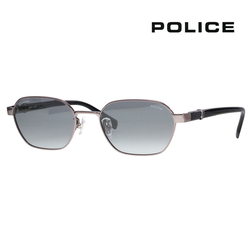 SPLT74J 568P 53 ポリス POLICE サングラス 多角形 メタル メンズ 偏光