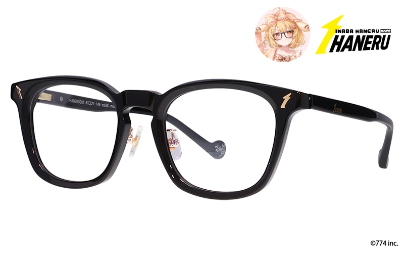 【先着特典付き】IHANERU（アイハネル）因幡はねる コラボメガネ 基本モデル ブラック