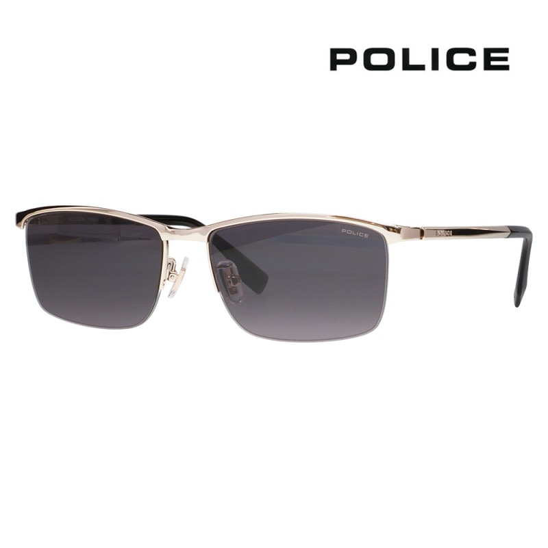 SPLT67J 0300 56 ポリス POLICE サングラス スクエア チタン チタニウム メンズ ブロー