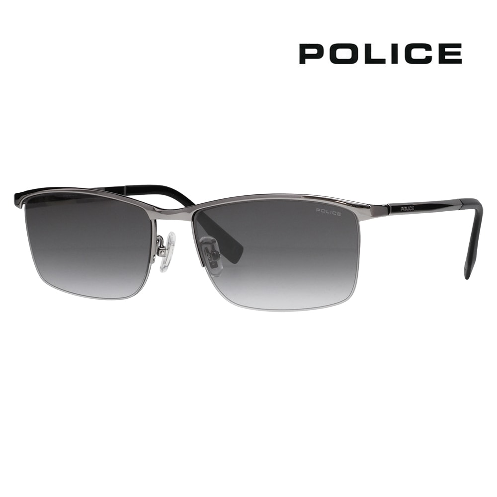 SPLT67J 0568 56 ポリス POLICE サングラス スクエア チタン