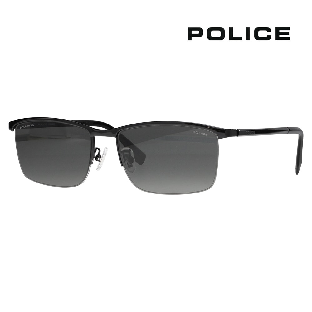 SPLT67J 530P 56 ポリス POLICE サングラス スクエア チタン