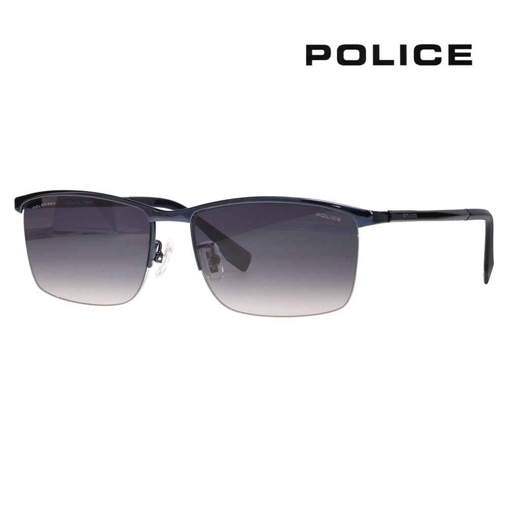 SPLT67J N28P 56 ポリス POLICE サングラス スクエア チタン