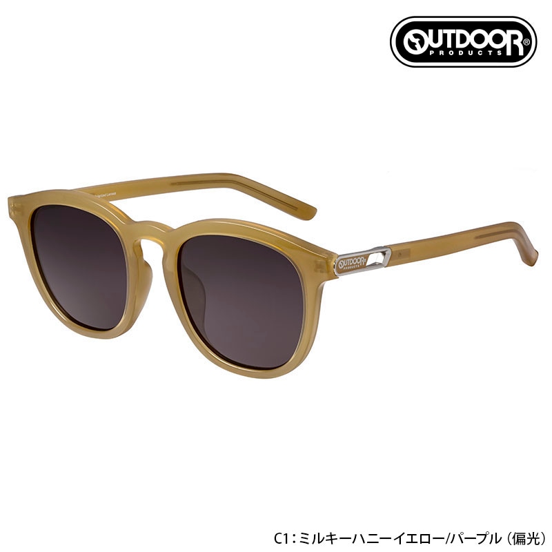 アウトドア プロダクツ OUTDOOR PRODUCTS 偏光サングラス OD09-0005 C1 ラウンド ポラライズド オーバーサイズ 大きめ ビッグサイズ