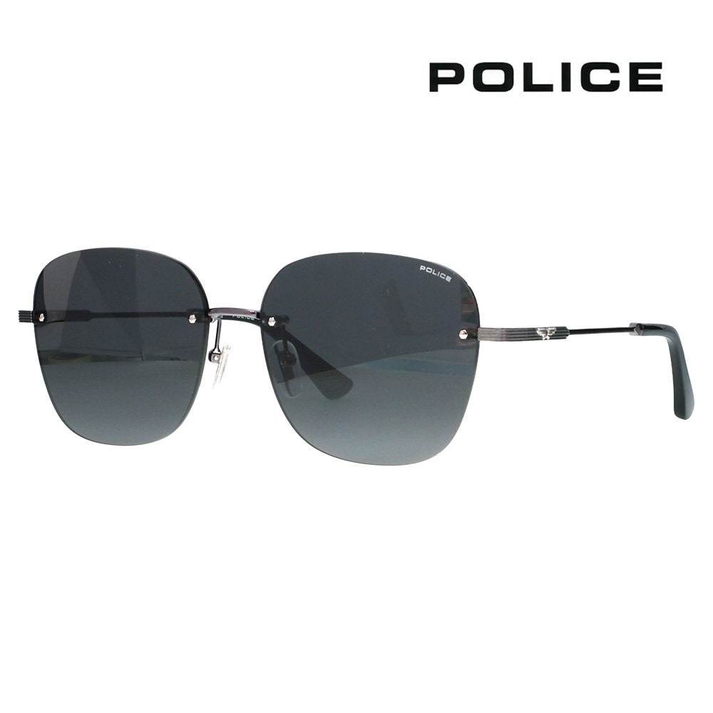SPLT41K 0627 58 ポリス POLICE サングラス リムレス ツーポイント