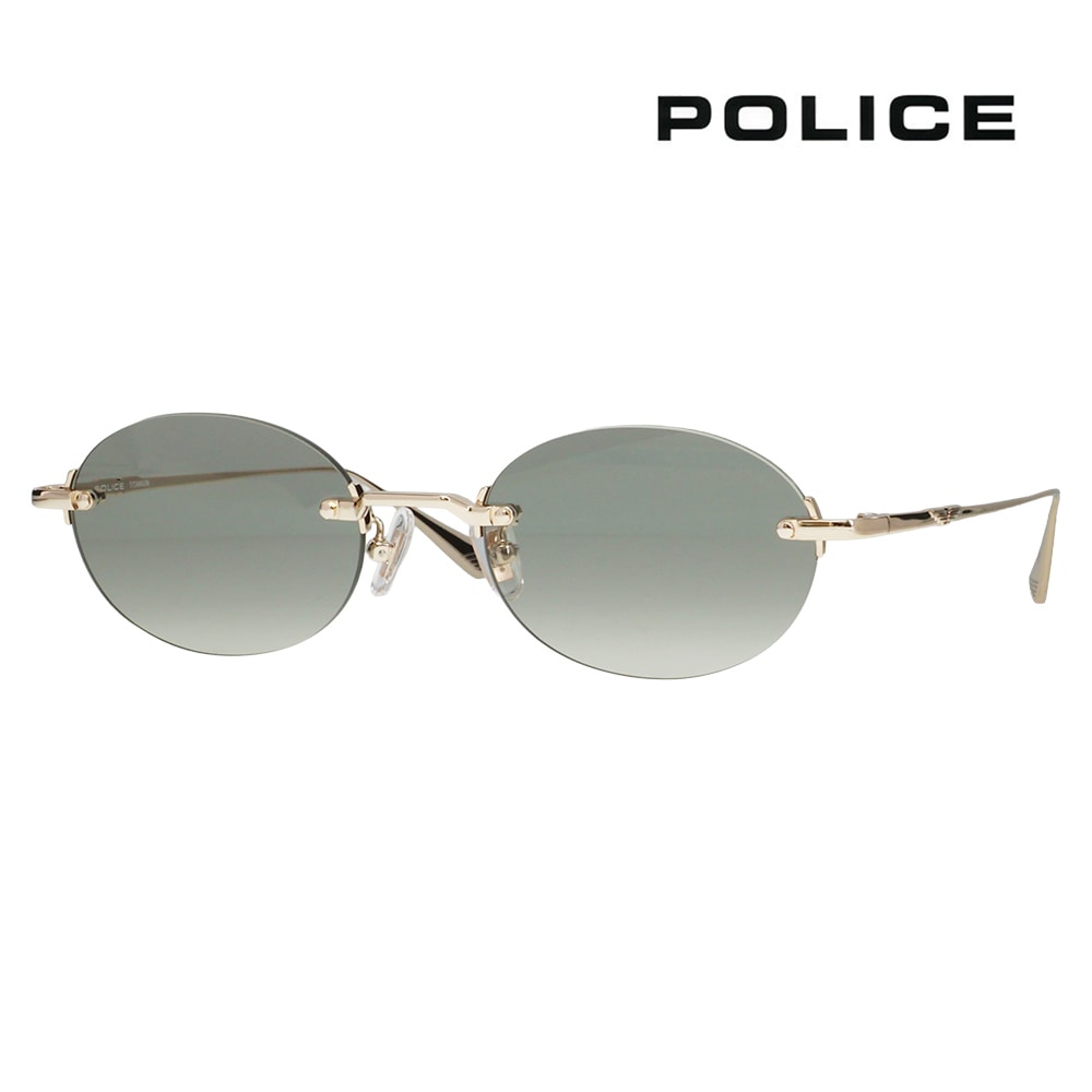SPLT69J 0300 51 ポリス POLICE サングラス リムレス ツーポイント