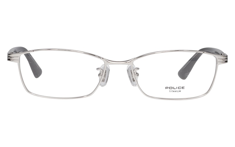 ポリス VPLG93J 01AL 54 メガネ POLICE グレー 見つめる クリア