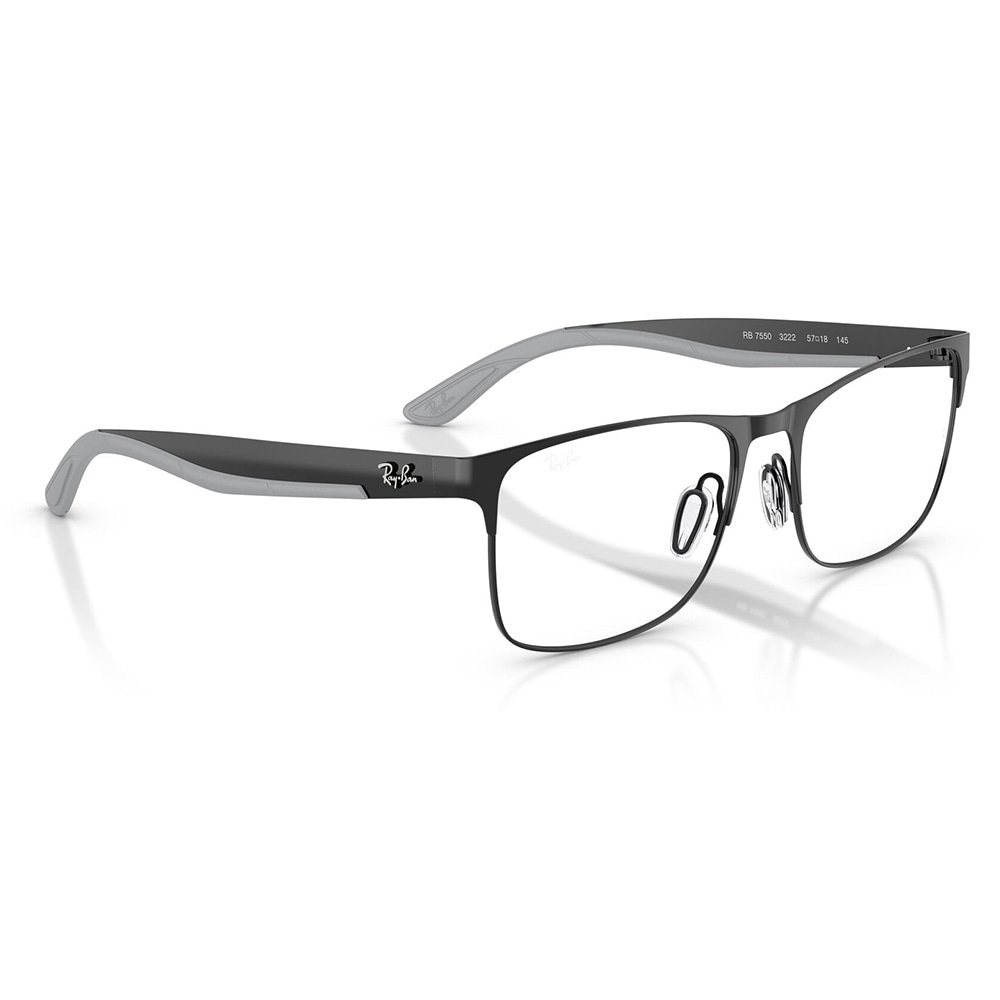 RX7550 3222 57 レイバン Ray-Ban チタン メタル スクエア