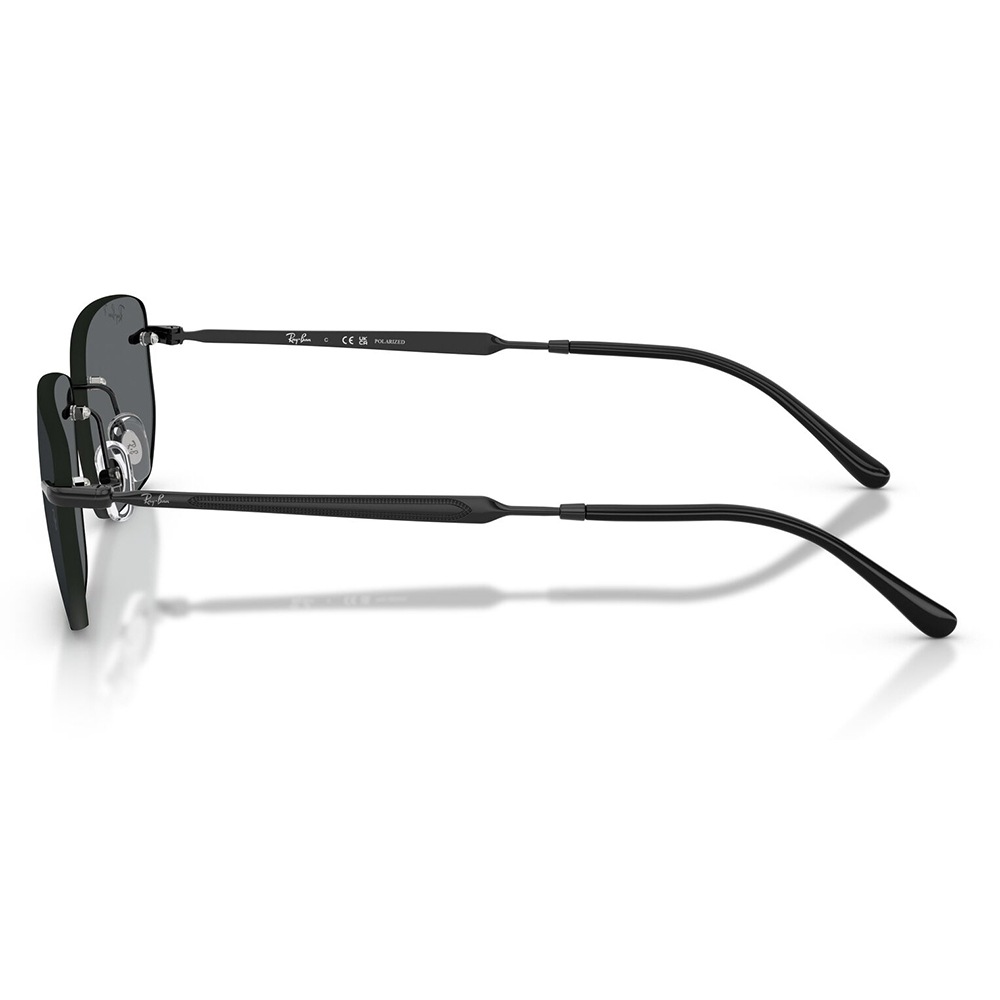 Ray-Ban ブラック スクエア サングラス Ray-Ban RB4391D Asian Fit 601/87 スクエア Shiny Black サングラス