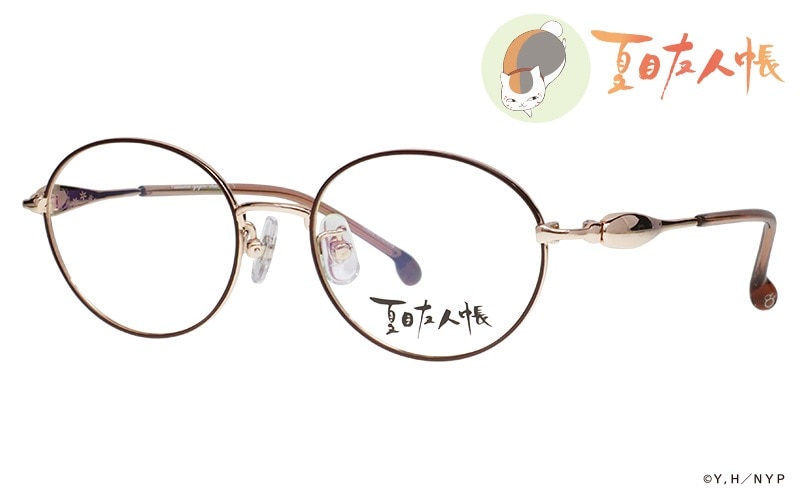 nyc-002-1 ラウンド ブラウン 夏目友人帳コラボ眼鏡 ニャンコ先生