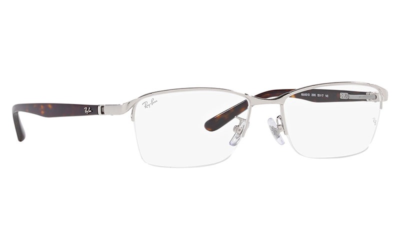 RX6501D 2595 55レイバン Ray-Ban スクエア ナイロール メタル メンズ