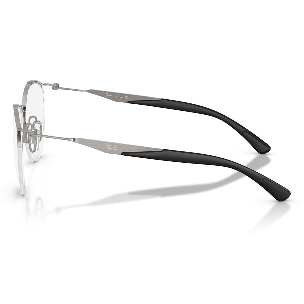 シルバーメタルラウンドメガネ RX7553 3214 50 レイバン Ray-Ban チタン メタル ラウンド ナイロール