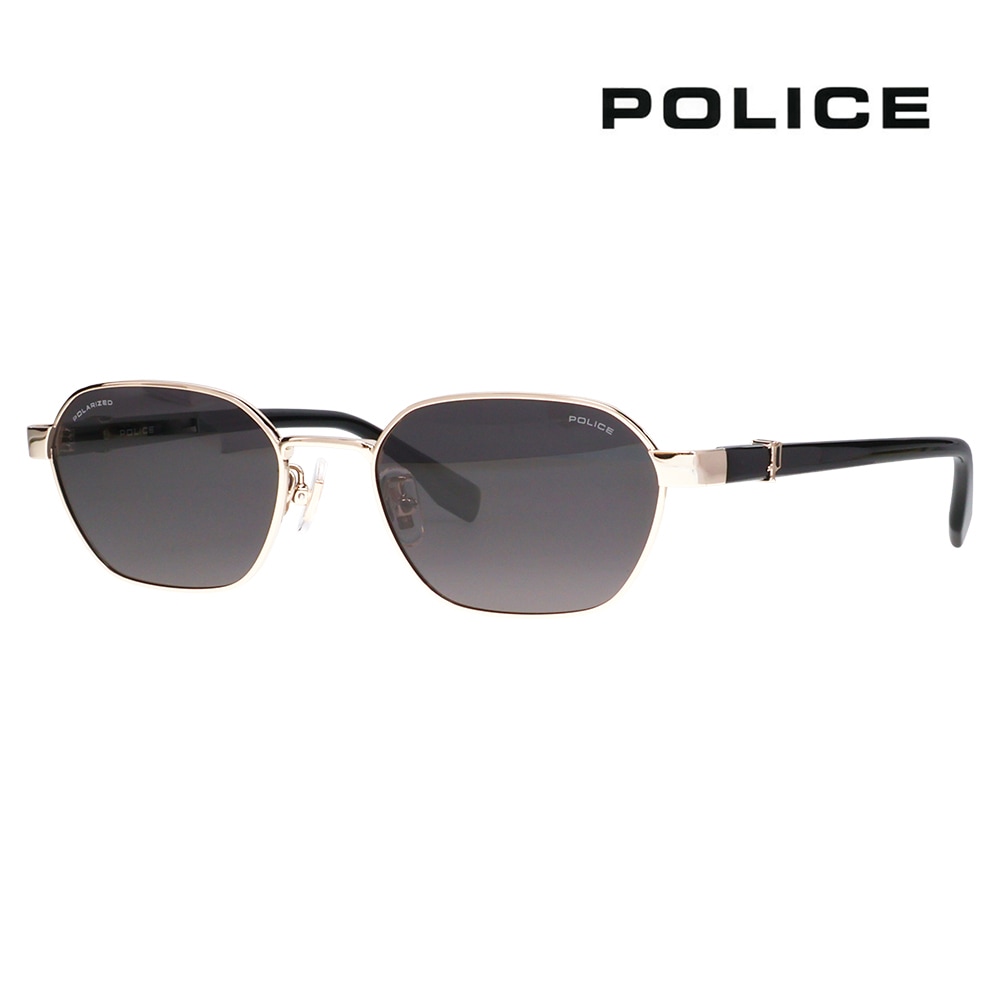 SPLT74J 300P 53 ポリス POLICE サングラス 多角形 メタル メンズ 偏光