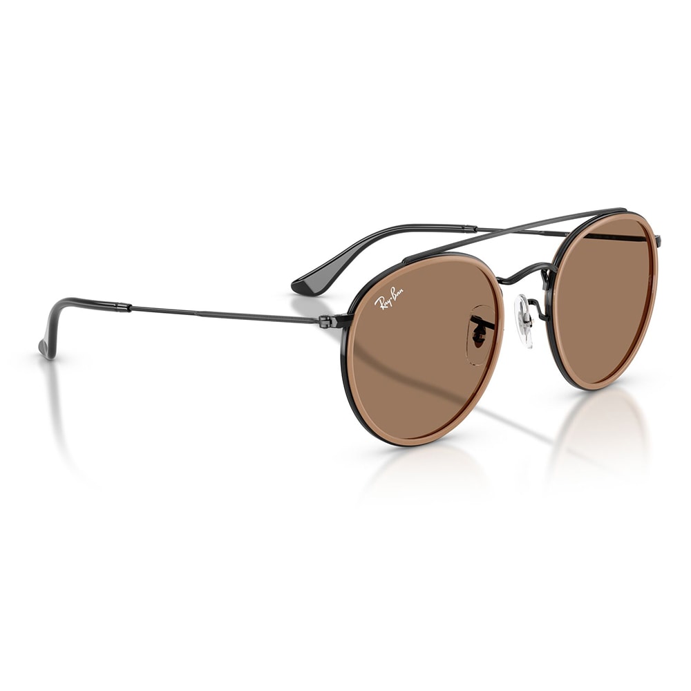 Ray-Ban ブラウンラウンドサングラス ケース付き RB3647N 927973 51 レイバン Ray-Ban ROUND ラウンド ダブルブリッジ