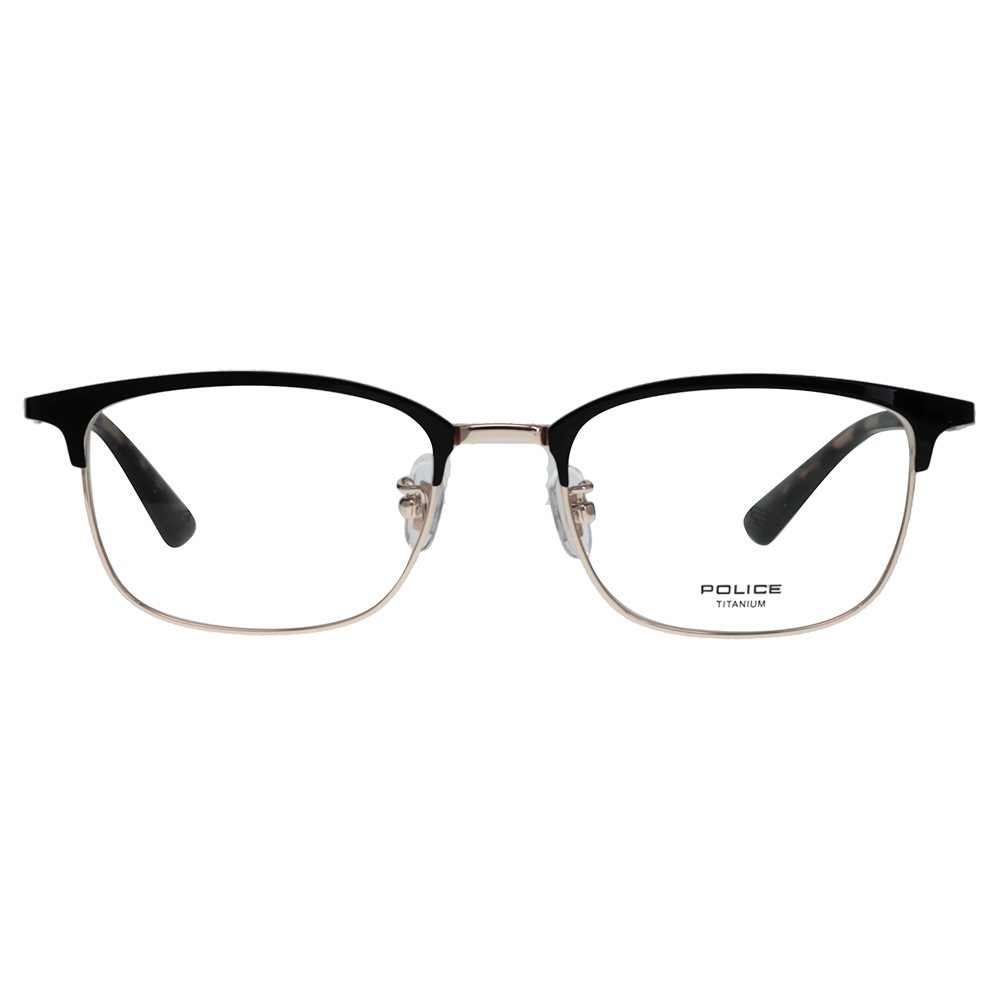 VPLR36J 0K1G 52 POLICE メンズ ウェリントン メタルブロー チタン