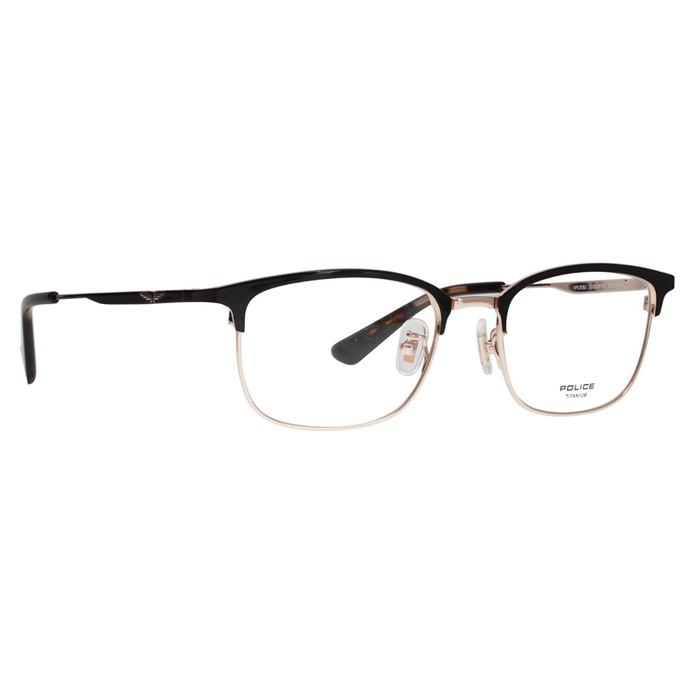 VPLR36J 0K1G 52 POLICE メンズ ウェリントン メタルブロー チタン