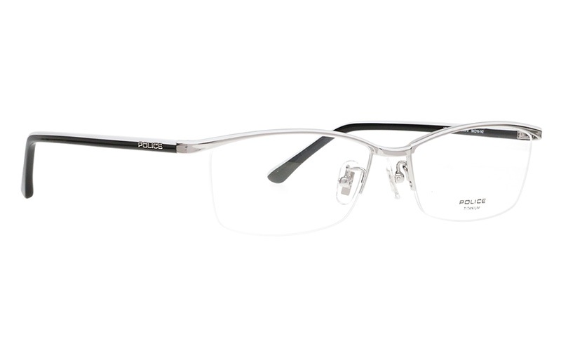 VPLN69J 0579 56 ポリス POLICE 2024年モデル スクエア メンズ チタン