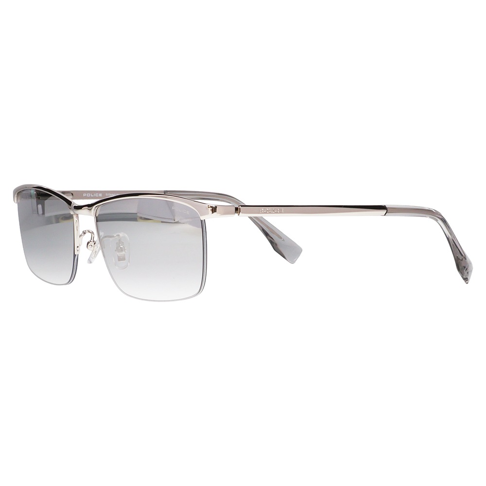 SPLT67J 583X 56 ポリス POLICE サングラス スクエア チタン