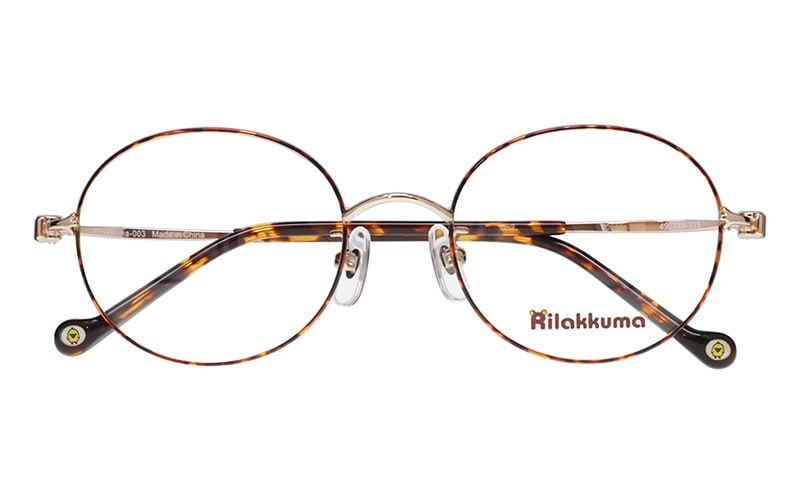 Rilakkuma003-2 キイロイトリモデル デミブラウン ラウンド メタル