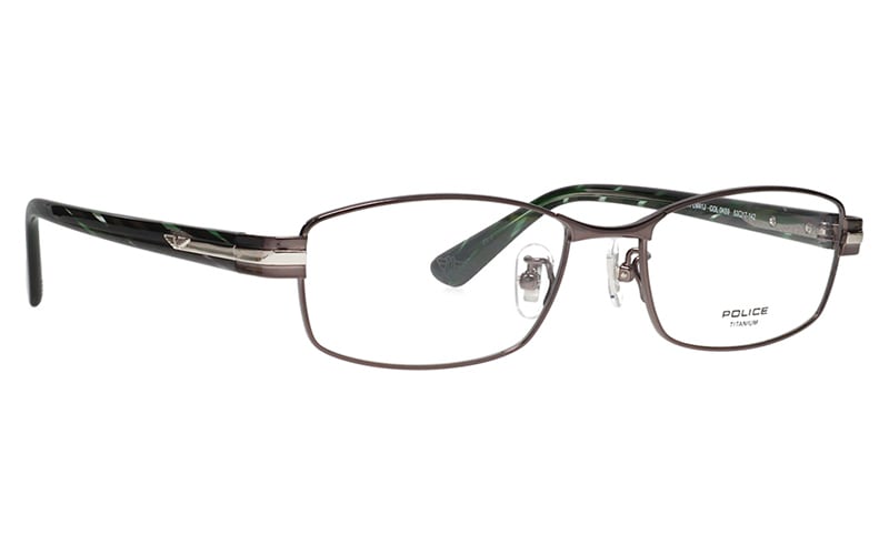 VPLM41J 0K59 53 ポリス POLICE メガネ スクエア フルリム メタル