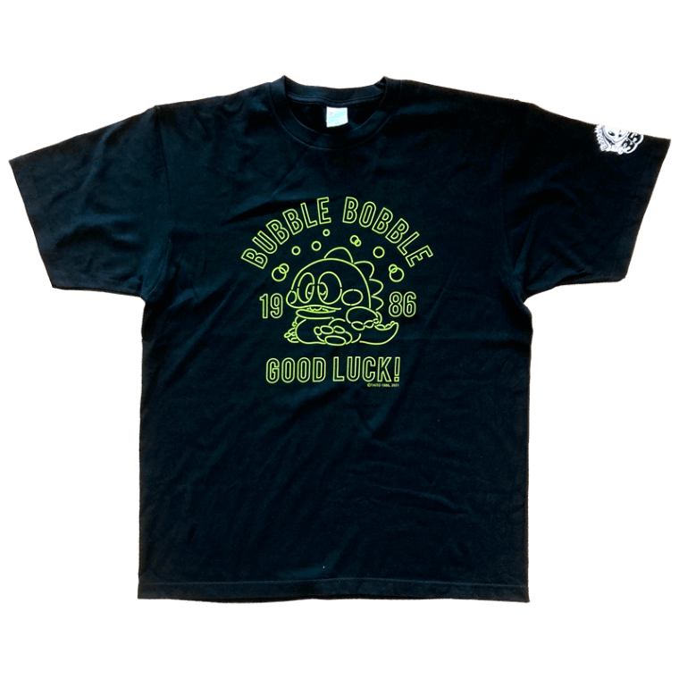 50%OFF】バブルボブル 35th Tシャツ ネオンバブルン ブラック
