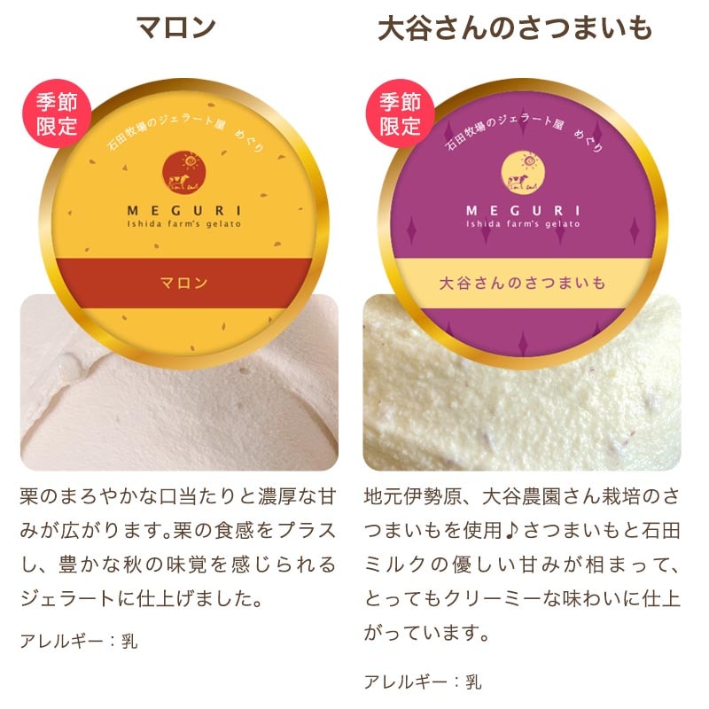 【おまかせ】秋の大人気ジェラートセット［6個入・8個入・12個入］2026