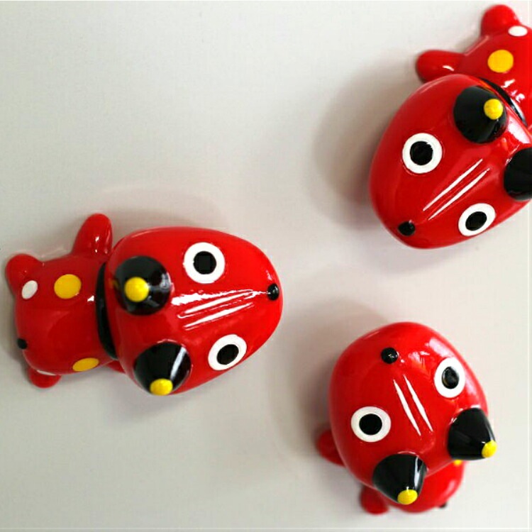 【送料無料】<br>赤べこマグネット 2個セット