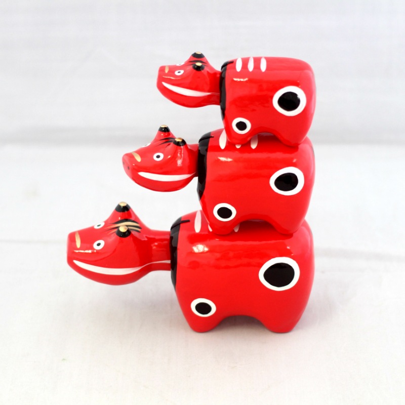 【送料無料】<br>赤べこ 1号 2号 3号セット