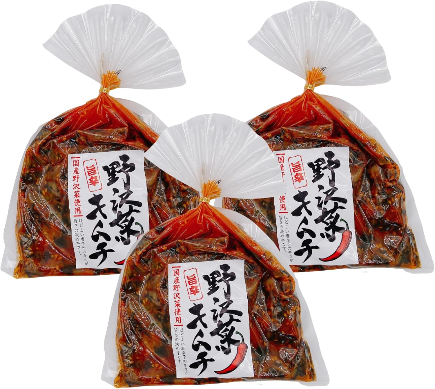 【送料無料】<br>野沢菜キムチ 3袋セット