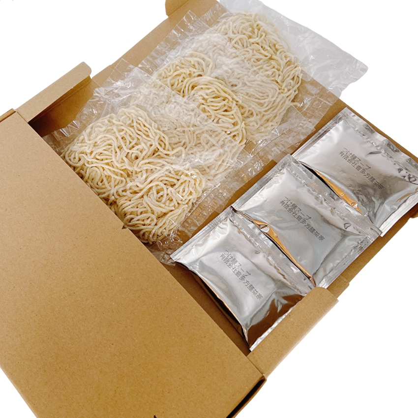 【送料無料】<br>喜多方 魚介醤油つけ麺 3食入