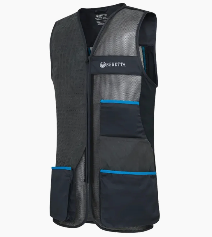 Beretta ベレッタ UNIFORM PRO20.20射撃ベスト ブラック＆ブルー