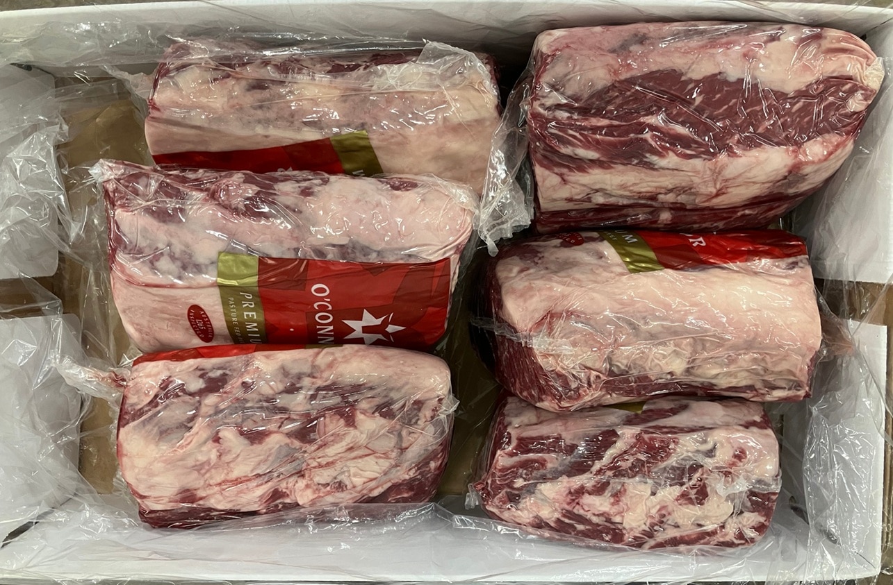 豪州産キューブロール(牛ロース)　5,500円/kg（税抜）　ケース販売（不定貫）約17㎏（6P）