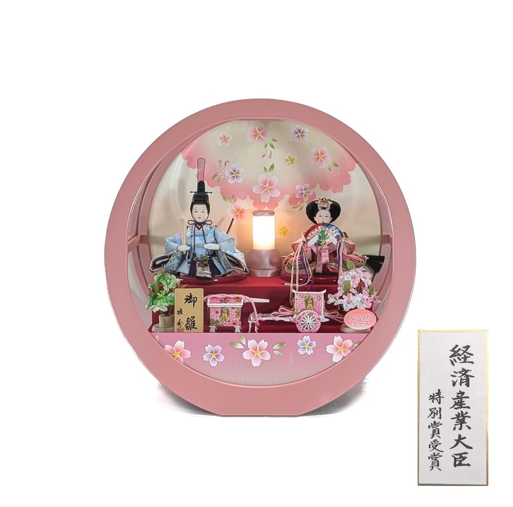 ケース入り雛人形　小芥子親王飾り　No.16 まどか