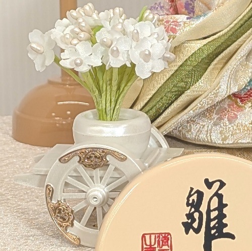 ケース入り雛人形　No.2-5木目BP