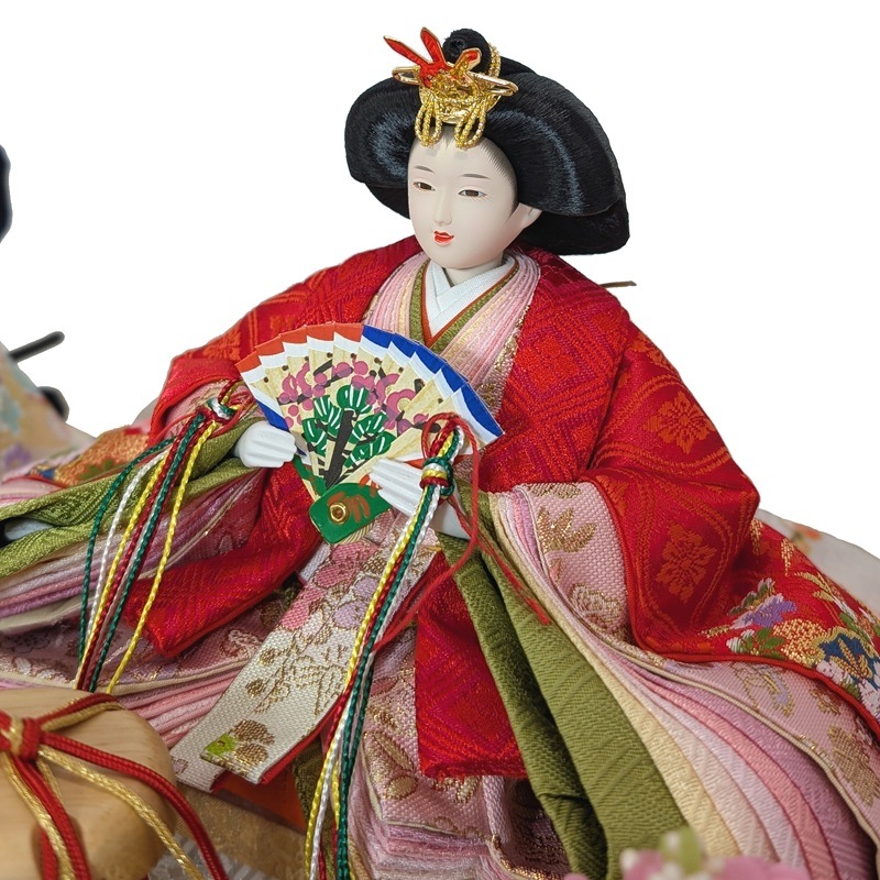 ケース入り雛人形　No.2-5木目BP