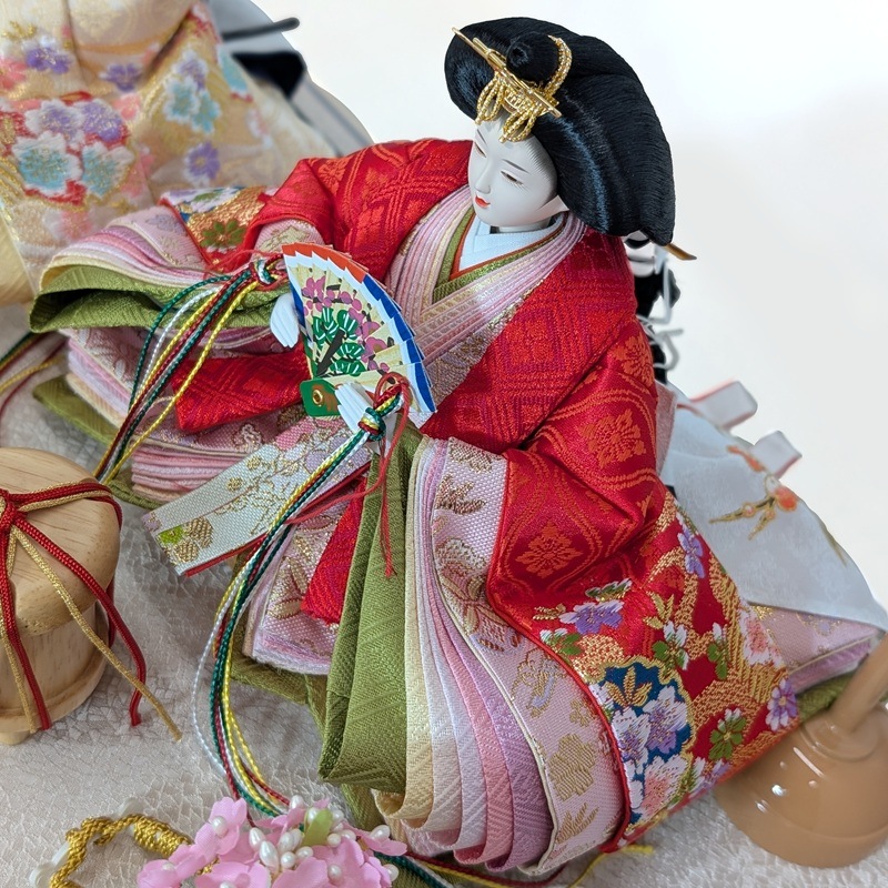 ケース入り雛人形　No.2-5木目BP