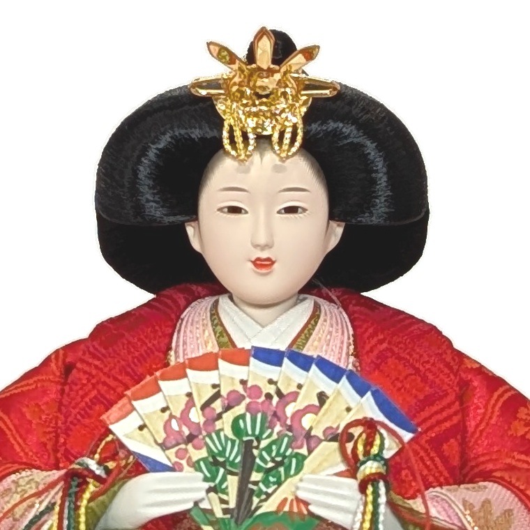 ケース入り雛人形　No.2-5木目BP