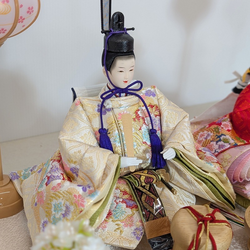 ケース入り雛人形　No.2-5木目BP