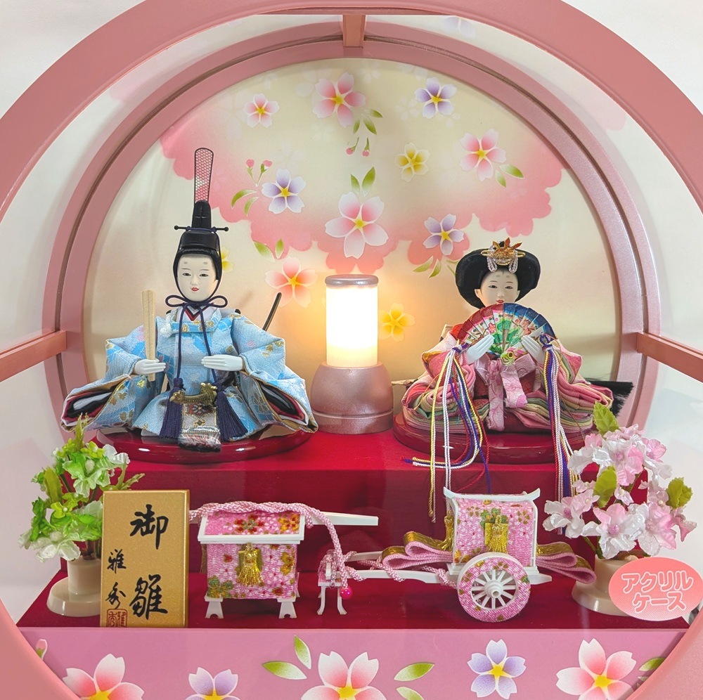 ケース入り雛人形　小芥子親王飾り　No.16 まどか